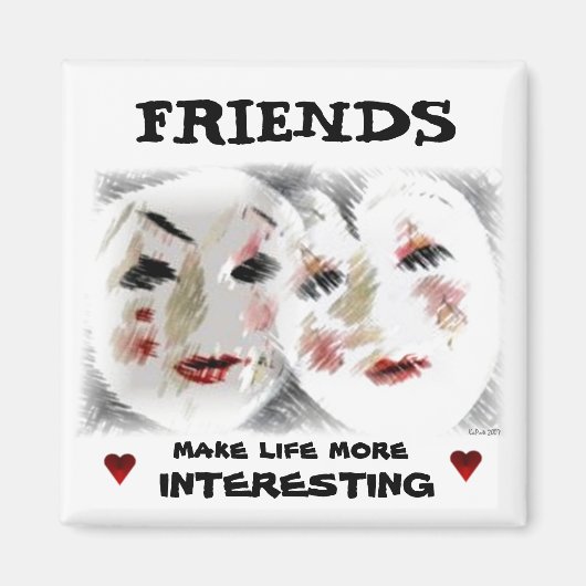 Friendship Friends Expressions Magneet (Voorkant)