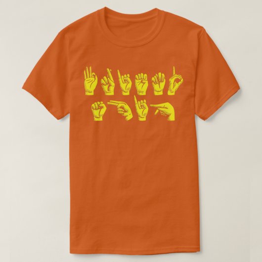 Friendship Funny American Sign Language T-shirt (Design voorkant)
