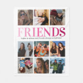 Friendship Gift | Friend Photo Collage Fleece Deken (Voorkant)