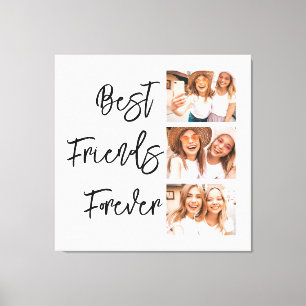 Friendship Gift Photo Collage Canvas Afdruk