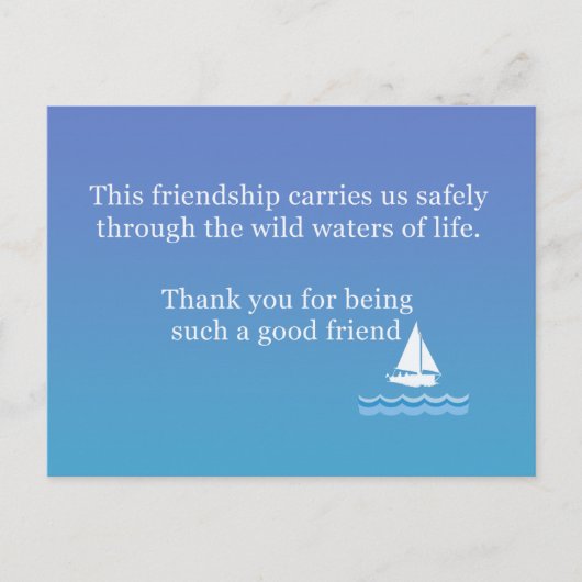 Friendship Greeting Card To Say "Thank you" Briefkaart (Voorkant)