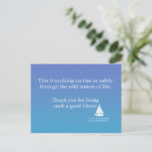 Friendship Greeting Card To Say "Thank you" Briefkaart (Staand voorkant)