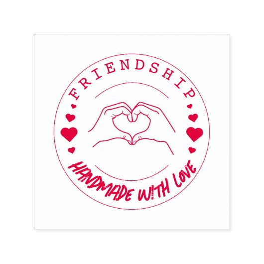 Friendship Handmade with Love Craft Stamp– Zelfinktende Stempel (Design)