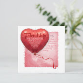 Friendship Heart Balloon Kaart (Staand voorkant)