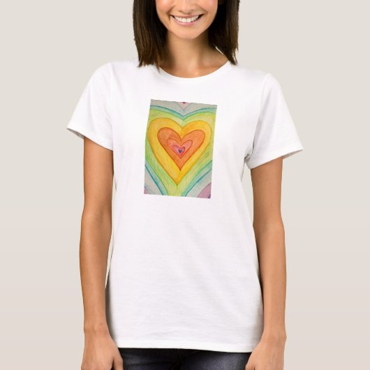 Friendship Hearts Rainbow Gepersonaliseerd Love Sh T-shirt (Voorkant)