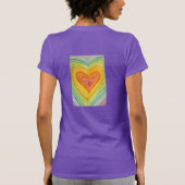 Friendship Hearts Rainbow Love Custom Art T-Shirts (Achterkant)
