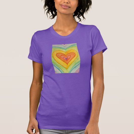 Friendship Hearts Rainbow Love Custom Art T-Shirts (Voorkant)