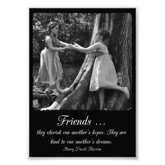 Friendship Henry David Thoreau Quote Foto Afdruk (Voorkant)