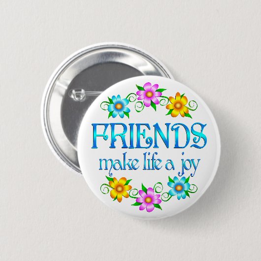 Friendship Joy Ronde Button 5,7 Cm (Voorkant /achterkant)