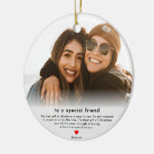 Friendship Keepsake Best Friend Christmas Keramisch Ornament (Links)