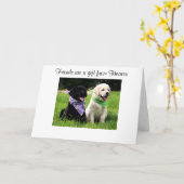 Friendship Labrador Retriever Puppies Kaart (Gele Bloem)