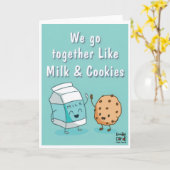 Friendship - Milk & Cookies Funny Kaart (Gele Bloem)