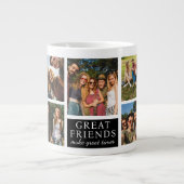 Friendship Modern Photo Collage Keepsake Grote Koffiekop (Voorkant)