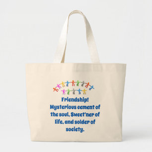 Friendship Mysterious Cement - Friendship Quote Grote Tote Bag