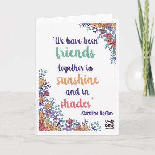 Friendship - Nice Floral Card Kaart (Voorkant)