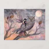 Friendship Owl en Fairy Briefkaart (Voorkant)