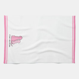 Friendship Pink Dogs Valentijnse Kitchen Towel Theedoek
