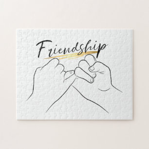 Friendship Pinky Promise Minimale Line Art Cute Legpuzzel