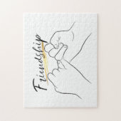 Friendship Pinky Promise Minimale Line Art Cute Legpuzzel (Verticaal)