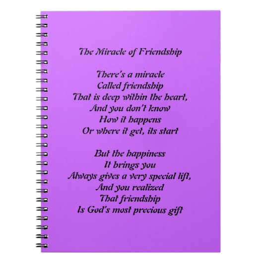 Friendship Poem Note Book Journal Notitieboek (Voorkant)