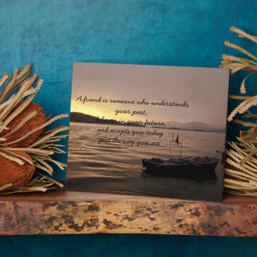 Friendship Proverb Plaque Fotoplaat (Zijkant)