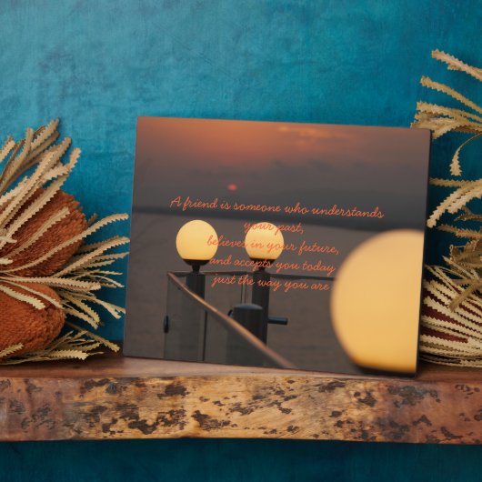 Friendship Proverb Plaque Fotoplaat (Zijkant)