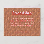 Friendship Proverbs 18:24 Briefkaart (Voorkant)