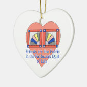 Friendship Quilt Keramisch Ornament (Links)