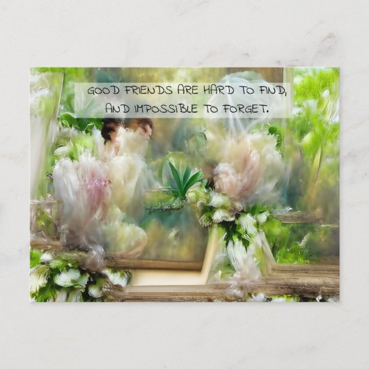 Friendship Quote Beautiful Floral Briefkaart (Voorkant)