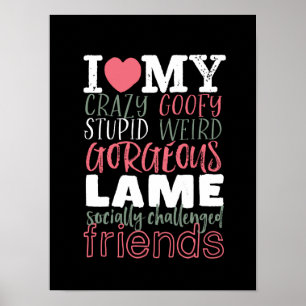 Friendship Quote Best Friends BFF Poster