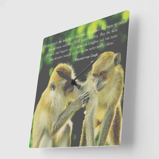 Friendship Quote by Vincent van Gogh Vierkante Klok (Hoek)