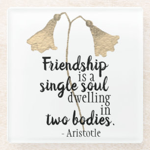 Friendship Quote Classy Elegant Wildflower Glazen Onderzetter