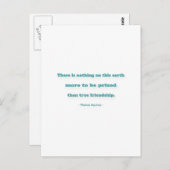 Friendship Quote - Er is niets op deze aarde... Briefkaart (Voorkant / Achterkant)