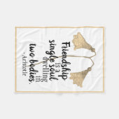 Friendship Quote Flowers Fleece Deken (Voorkant (Horizontaal))