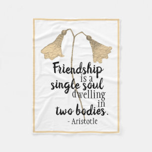 Friendship Quote Flowers Fleece Deken