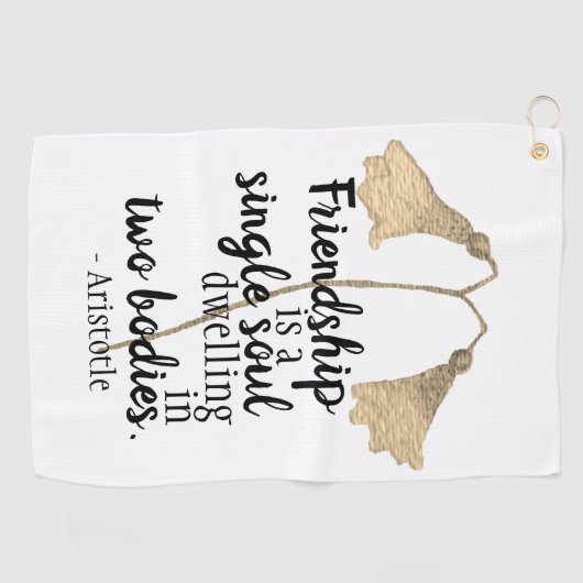 Friendship Quote Flowers Golfhanddoek (Horizontaal)