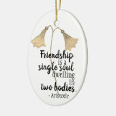Friendship Quote Flowers Keramisch Ornament (Links)