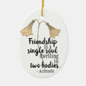 Friendship Quote Flowers Keramisch Ornament (Voorkant)