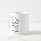 Friendship Quote Flowers Koffiemok (Voorkant links)