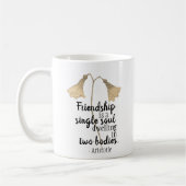 Friendship Quote Flowers Koffiemok (Links)