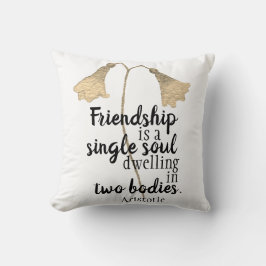Friendship Quote Flowers Kussen