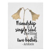 Friendship Quote Flowers Perfect Poster (Voorkant)