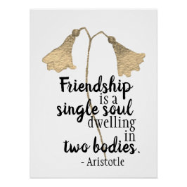 Friendship Quote Flowers Perfect Poster