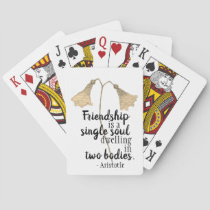 Friendship Quote Flowers Pokerkaarten