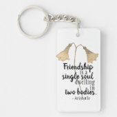 Friendship Quote Flowers Sleutelhanger (Voorkant)
