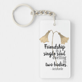 Friendship Quote Flowers Sleutelhanger