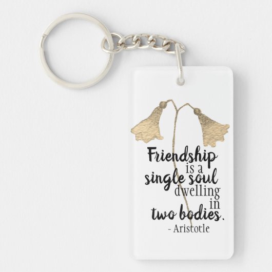 Friendship Quote Flowers Sleutelhanger (Voorkant)