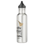 Friendship Quote Flowers Waterfles (Rechts)