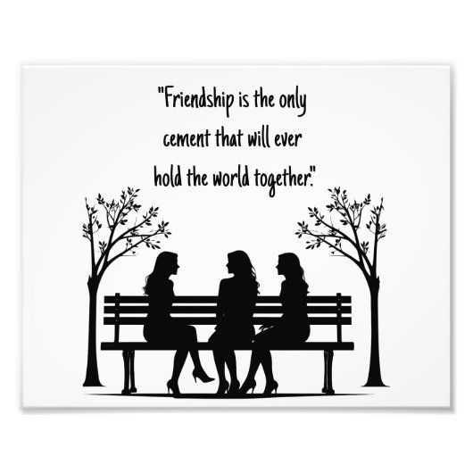 Friendship quote foto afdruk (Voorkant)