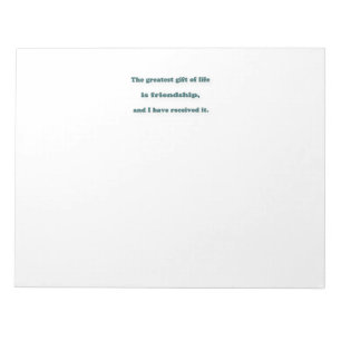Friendship Quote - Het grootste geschenk van het l Notitieblok